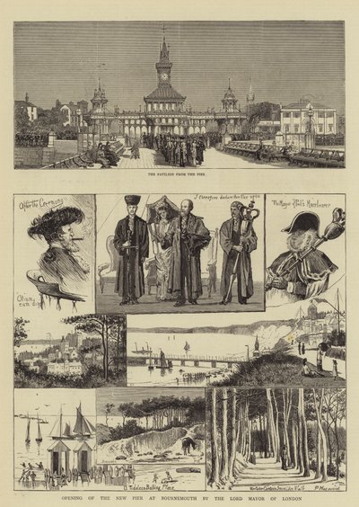 Opening of the New Pier at Bournemouth by the Lord Mayor of London by Percy Macquoid